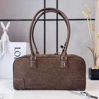 Loewe Amazona 31 Cropped Bag In Grained Nubuck Tundra