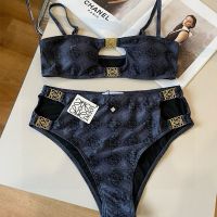 Loewe Anagram Bandeau Bikini Women Lycra Black