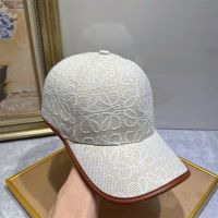 Loewe Anagram Baseball Cap In Jacquard White