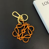 Loewe Anagram Charm In Calfskin Orange