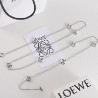 Loewe Anagram Cubes Necklace In Metal Silver