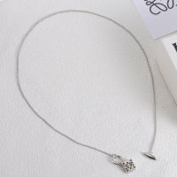 Loewe Anagram Pendant Necklace In Metal Silver