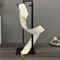 Loewe Anagram Strap In Jacquard And Calfskin Beige