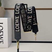 Loewe Anagram Strap In Jacquard And Calfskin Black