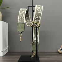 Loewe Anagram Strap In Jacquard And Calfskin Green