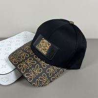 Loewe Anagram Logo Patch Baseball Cap In Canvas and Jacquard Black