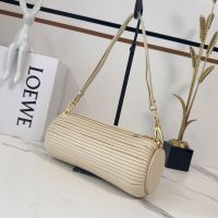 Loewe Bracelet Pouch In Pleated Nappa Lambskin Beige