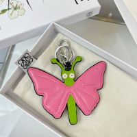 Loewe Butterfly Charm In Calfskin Pink