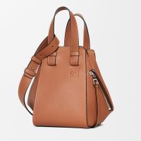 Loewe Compact Hammock Bag In Classic Calfskin Tan