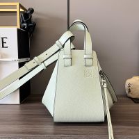 Loewe Compact Hammock Bag In Soft Grained Calfskin Light Green
