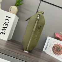 Loewe Convertible Sling In Classic Calfskin Olive