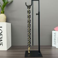 Loewe Donut Chain Strap In Acetate Black