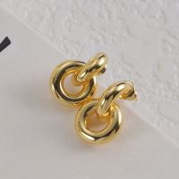 Loewe Donut Link Stud Earrings In Metal Gold