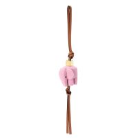 Loewe Elephant Charm In Felt and Calfskin Pink