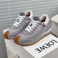 Loewe Flow Runner Sneakers Unisex Nylon And Suede In Grey