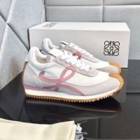 Loewe Flow Runner Sneakers Unisex Nylon And Suede In Pink/Grey