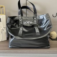 Loewe Fold Shopper In Fold Shopper In Paper Calfskin Black