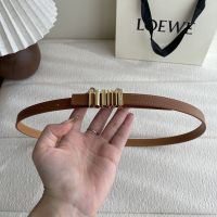 Loewe Graphic Logo Buckle Belt 1.5 In Smooth Calfskin Brown/Gold