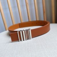 Loewe Graphic Logo Buckle Belt 2.8 In Smooth Calfskin Brown/Silver