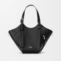 Loewe Hammock Flip Bag In Classic Calfskin Black