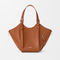 Loewe Hammock Flip Bag In Classic Calfskin Squirrel