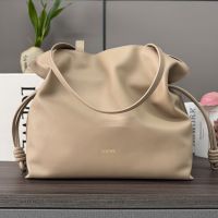 Loewe Large Flamenco Clutch In Nappa Calfskin Sand