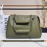 Loewe Large Madrid Bag In Supple Calfskin Olive