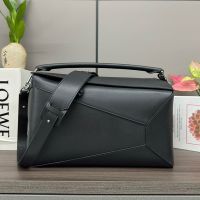 Loewe Large Puzzle Edge Bag In Classic Calfskin Black