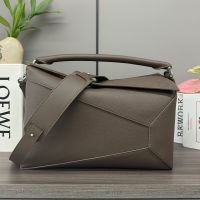 Loewe Large Puzzle Edge Bag In Soft Grained Calfskin Taupe