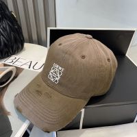 Loewe Logo Anagram Baseball Cap In Gradient Canvas Brown