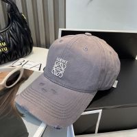 Loewe Logo Anagram Baseball Cap In Gradient Canvas Grey