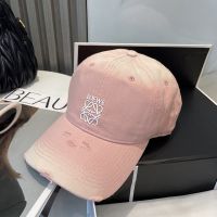 Loewe Logo Anagram Baseball Cap In Gradient Canvas Pink