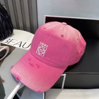 Loewe Logo Anagram Baseball Cap In Gradient Canvas Rose