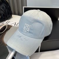 Loewe Logo Anagram Baseball Cap In Gradient Canvas Sky Blue