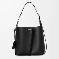 Loewe Medium Bilbao Bucket Bag In Smooth Calfskin Black