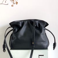 Loewe Medium Flamenco Anagram Clutch In Nappa Calfskin Black