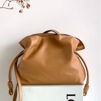 Loewe Medium Flamenco Anagram Clutch In Nappa Calfskin Brown