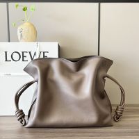 Loewe Medium Flamenco Anagram Clutch In Nappa Calfskin Coffee