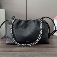 Loewe Medium Flamenco Purse In Deerskin Black