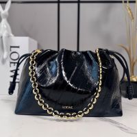 Loewe Medium Flamenco Purse In Hagfish Black