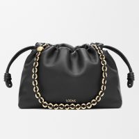 Loewe Medium Flamenco Purse In Mellow Nappa Lambskin Black/Gold