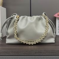 Loewe Medium Flamenco Purse In Mellow Nappa Lambskin Grey