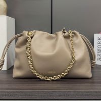 Loewe Medium Flamenco Purse In Mellow Nappa Lambskin Khaki