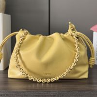 Loewe Medium Flamenco Purse In Mellow Nappa Lambskin Lemon