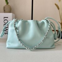 Loewe Medium Flamenco Purse In Mellow Nappa Lambskin Light Blue