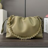 Loewe Medium Flamenco Purse In Mellow Nappa Lambskin Moss Green