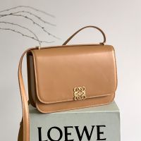 Loewe Medium Goya Bag In Silk Calfskin Camel