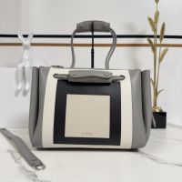 Loewe Medium Madrid Bag In Marquetry Squares Motif Supple Calfskin Grey/Light Ghost