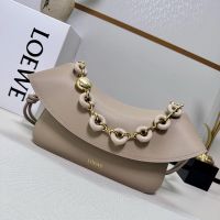 Loewe Medium Ola Bag In Smooth Calfskin Apricot