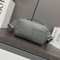 Loewe Mini Crossbody Camera Bag In Satin Calfskin Grey